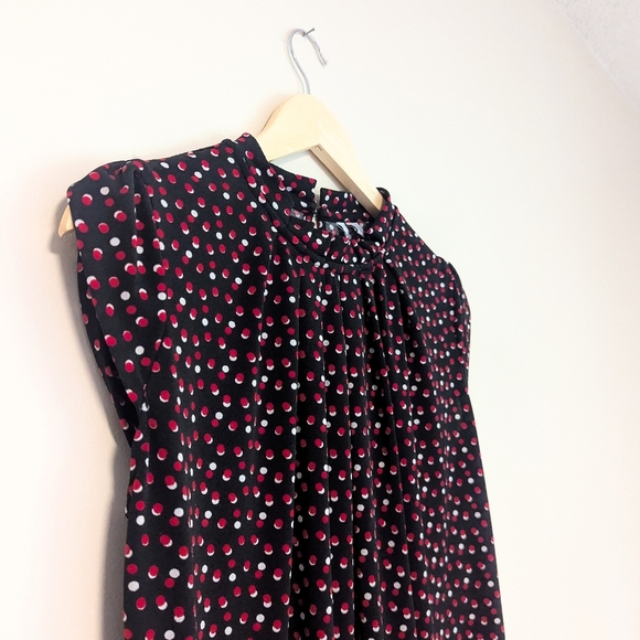 Elle Red and Black Polka Dot Blouse - Picture 5 of 6